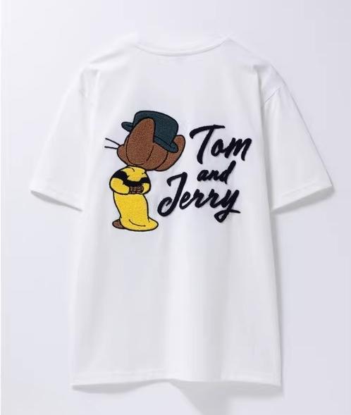 

2026 Summer Comic Form Tom and Jerry Image 100 Cotton Printed Oversize Casual Tshirt Adult Children Parentchild Top Homewear S