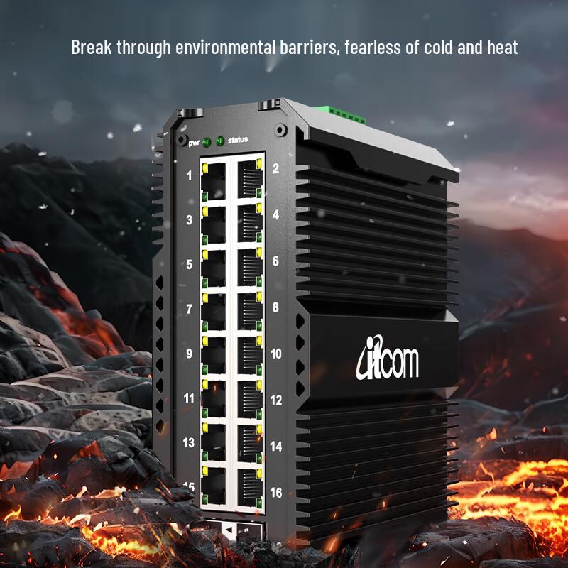 Itcom IT168 Industrial Ethernet Switch & Fiber Optic Transceiver