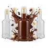 50x Tadek Glass Bottles 250ml For Liqueurs Alcohol Juice Set