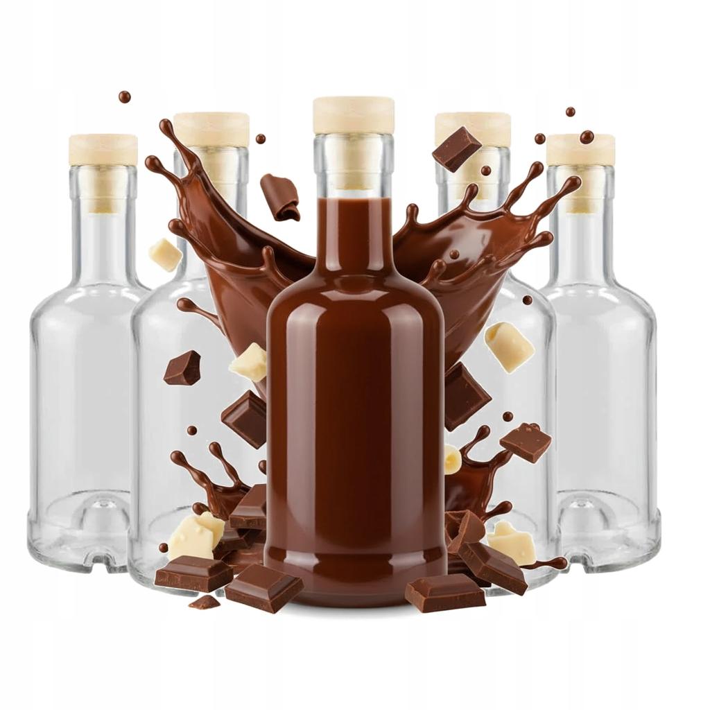 50x Tadek Glass Bottles 250ml For Liqueurs Alcohol Juice Set