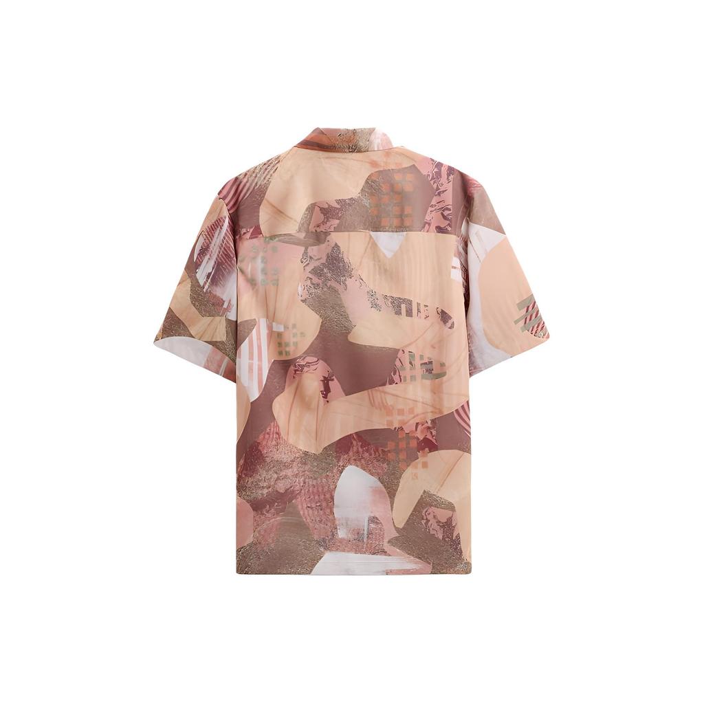 Zara Color Block Comfortable Loose Lightweight Short Sleeve Shirt Men Shirts Pink 4416021-620