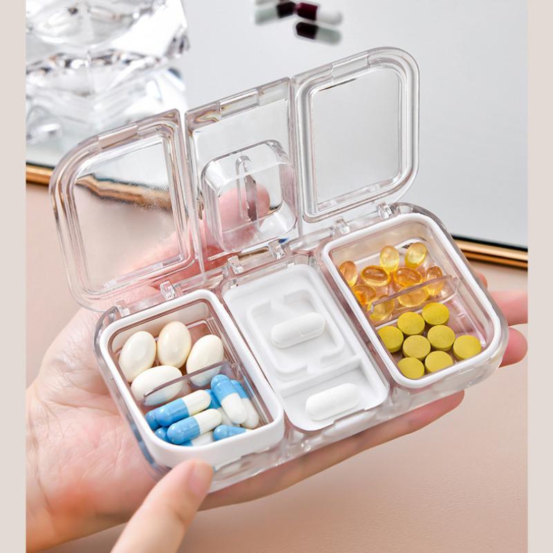 1PC Pill Cutter Box Portable Drug Box Tablet Cutter Splitter Medicine Pill Holders for Outdoor Travel Organizer Sealed Box