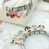 NEW Popular Bow Anchor Pendant Elastic Charm Italian Links Fit 9mm Modular Bracelet Making DIY Jewelry Bulk