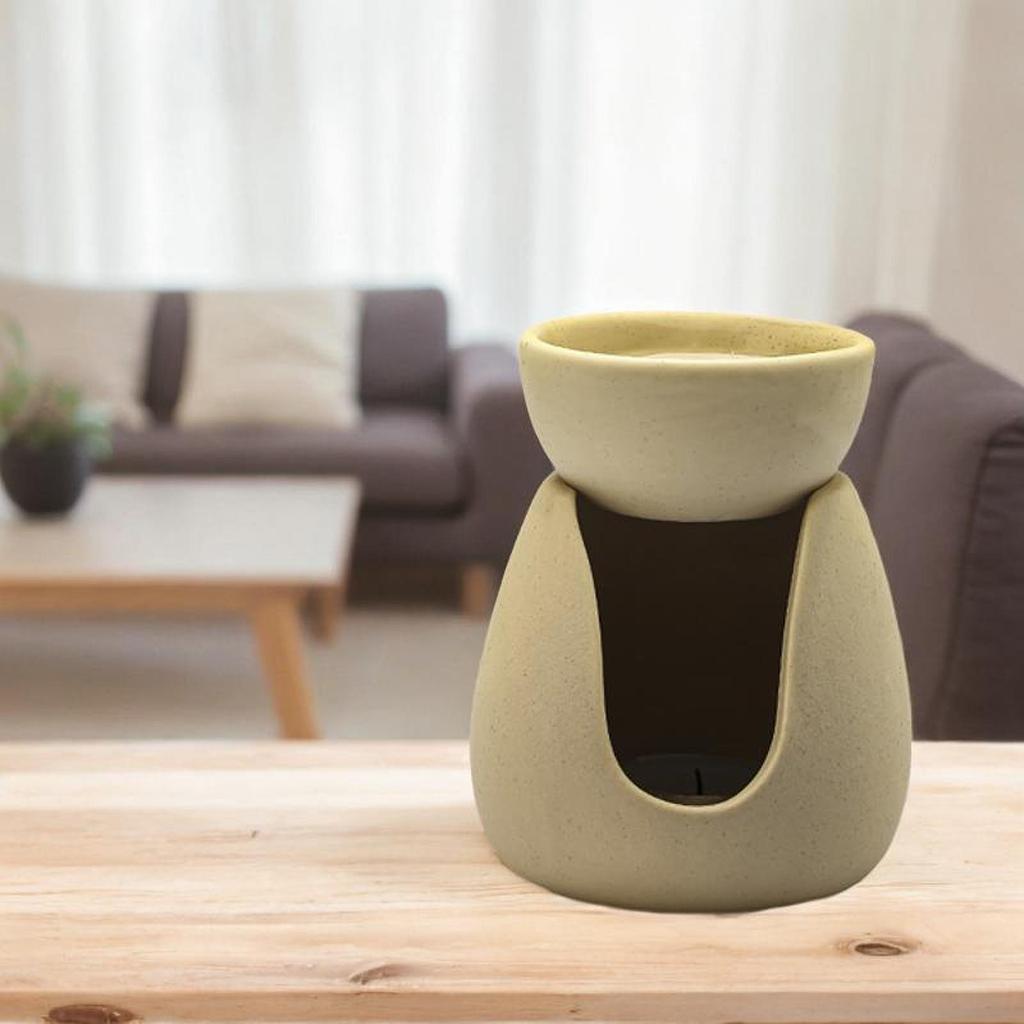 Essential Oil Burner Ceramic Tealight Candle Holder Decorative Aroma Burner Ceramic Oil Diffuser for Living Room Yoga Room