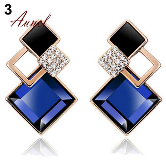 Womens Eardrop Earrings Plastic Rhombic Party Jewelry Korean Style