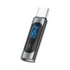 ESSAGER 240W Type-C Male To Female Fast Charging OTG Adapter with Digital Display
