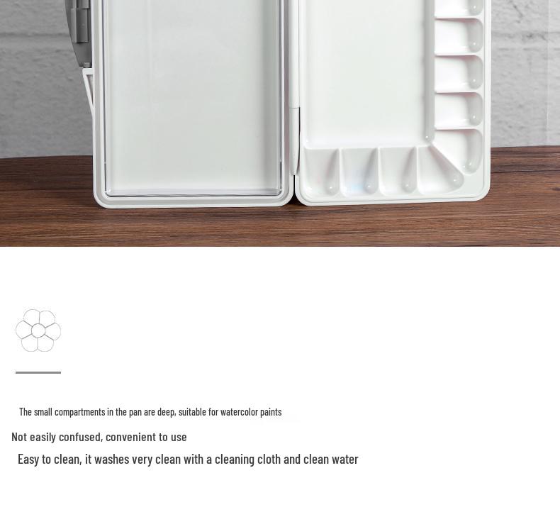 Multifunctional Watercolor Palette: 33/18 Grid Foldable Mixing Box with Flip-Top for Gouache Paints