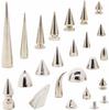 Punk Spike Alloy Bullet Rivet Horn Cone with Base Screw for Apparel, Bags, Shoes