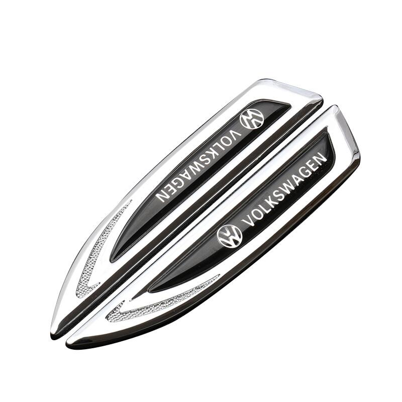2PCS Car Side Door Body Fender Stickers Knife Badge For Volkswagen Golf 6 7 Passat Jetta B6 Touran MK5 Sticker SYSYZB-VWJD7