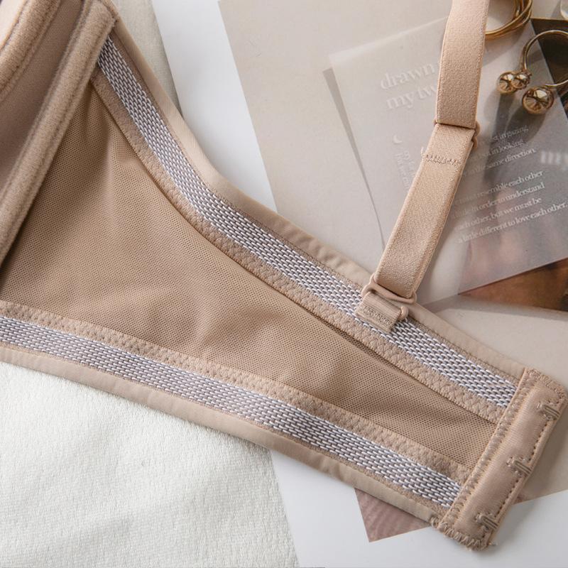 Women's Gathering Bra Collecting Accessory Breasts Soft Steel Ring Anti Slip Summer Detachable Shoulder Strap Bra