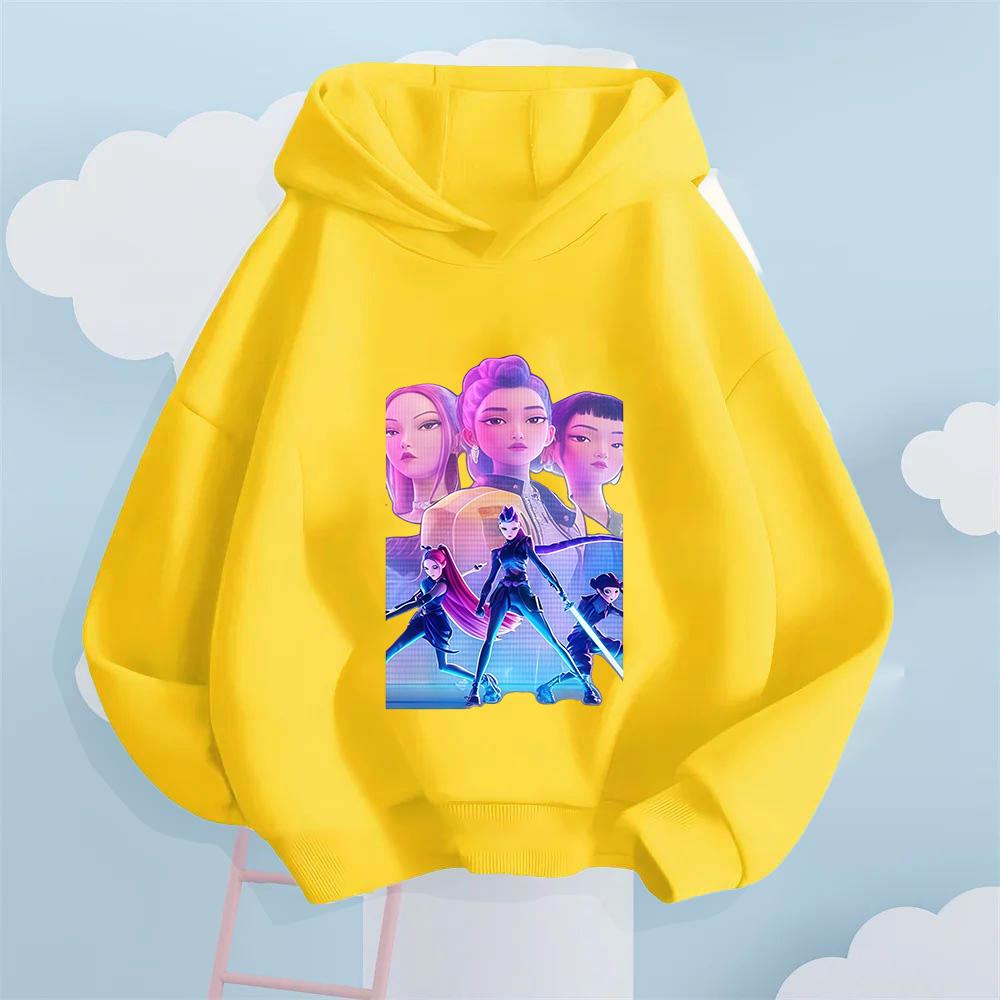 Girls' Hooded Pullover, a Casual and Fashionable Internet Style Women's Soldier Printed Children's Sports Shirt for Autumn and Winter
