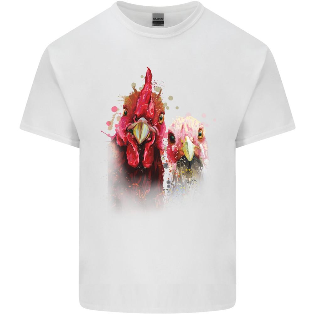 Две яркие цыплята Акварель Мужская легкая хлопковая футболка Унисекс футболка XXXL