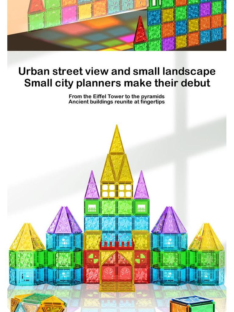 Multicolor Magnetic Window Tiles: Strong, Educational Building Blocks for Children