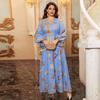 AB410 2024 Long Sleeve Maxi Dress - New Fashion Muslim Middle East Robe