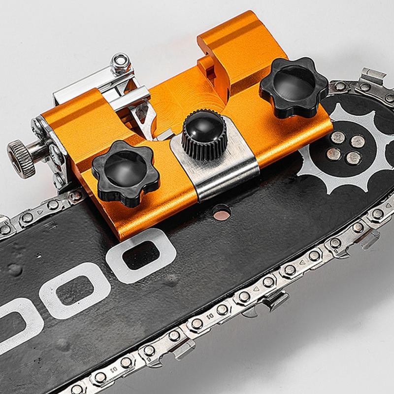 Portable Chainsaw Chain Sharpening Jig, Aluminum Alloy Hand Chain Saw Sharpener, for All Kinds of Chain Saws/Electric Saws