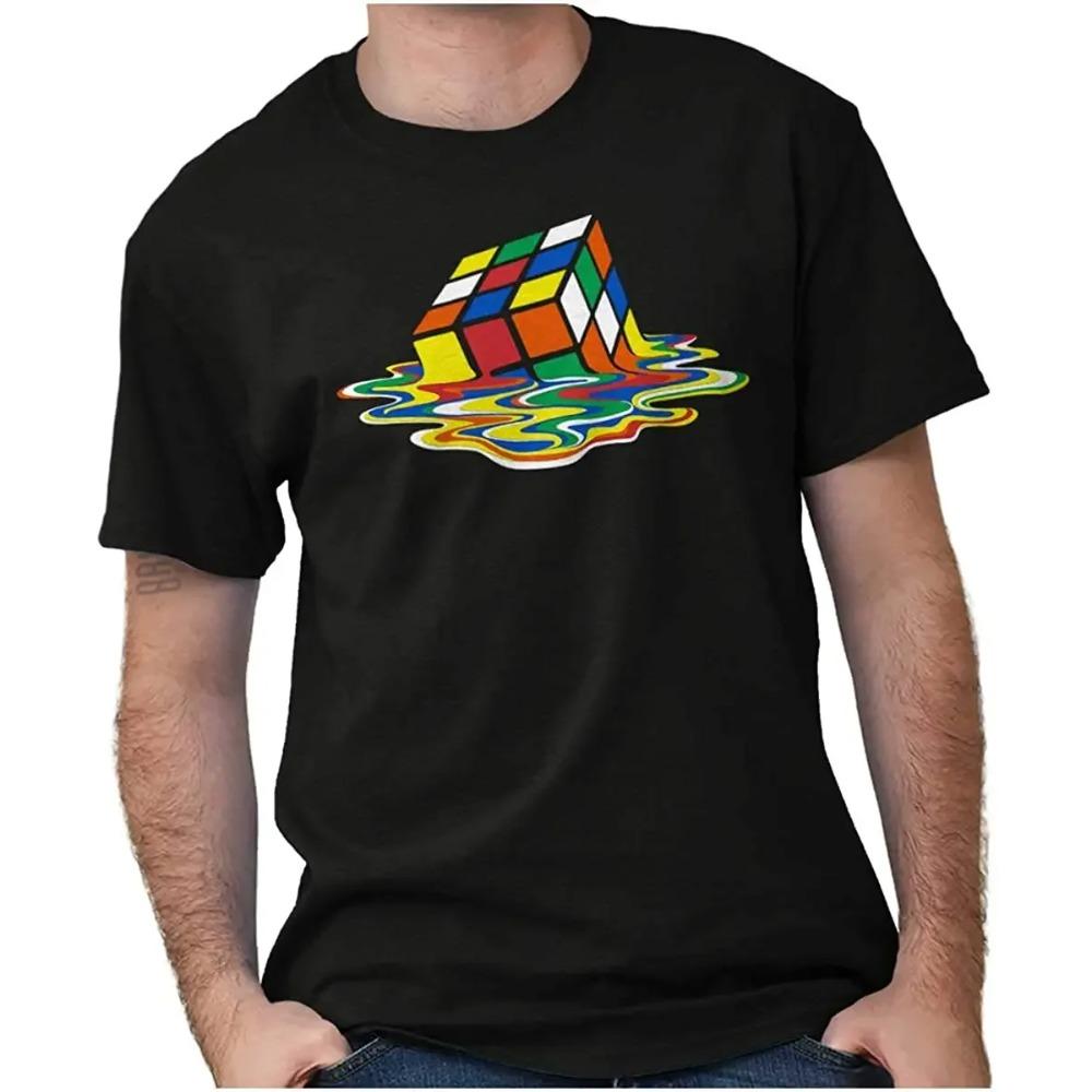 Melted Rubik's Graphic T Shirt Men or Women