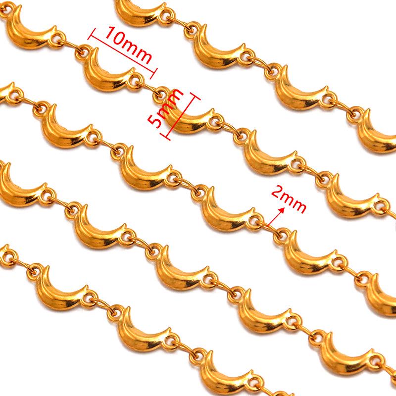 18K Gold Plated Stainless Steel Heart, Butterfly, Four-Leaf Clover, Shell Chain Bracelet/Necklace, 50cm.