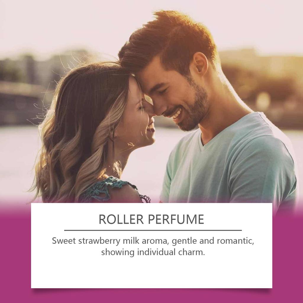 Women's Rollerball Perfume Unique Scent Light, Lasting, Sweet, Confident, Gentle Strawberry Milk Aroma.10ML