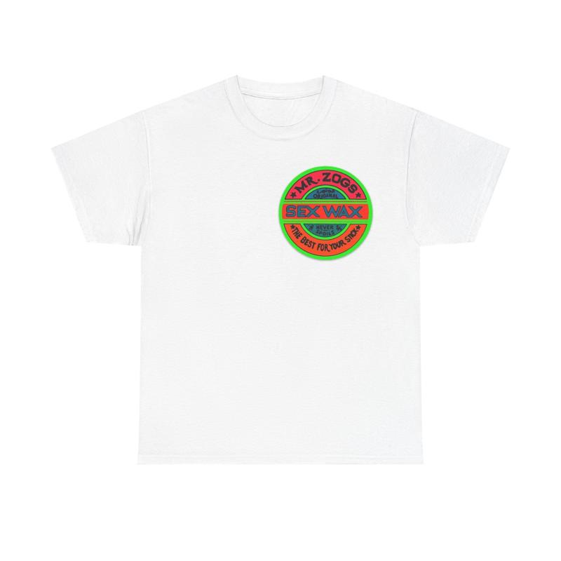 Mr Zogs Sex Wax T Shirt Retro Logo Surfing Point Break Heavy Cotton