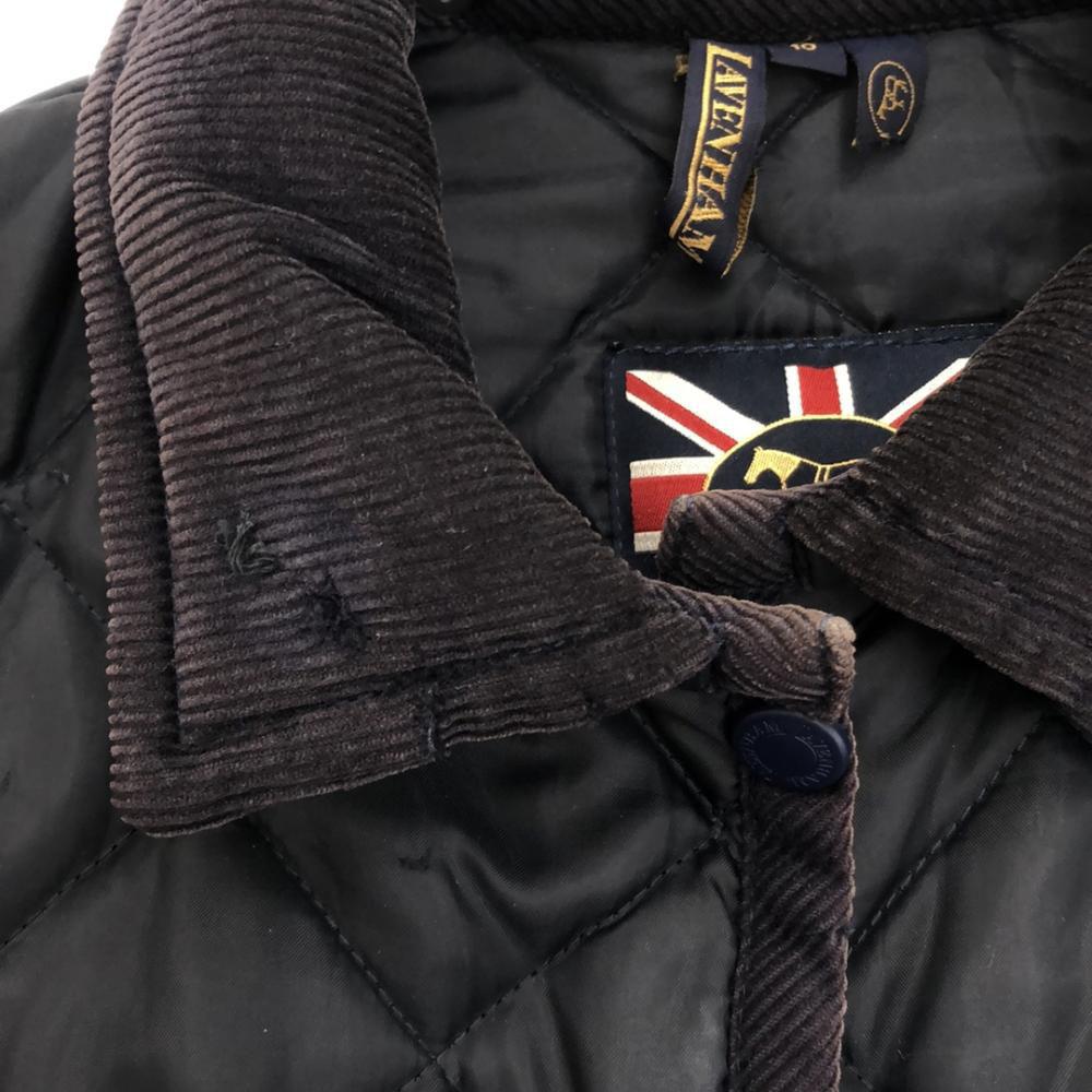 LAVENHAM Corduroy collar Quilted jacket 10 Navy system Women Used