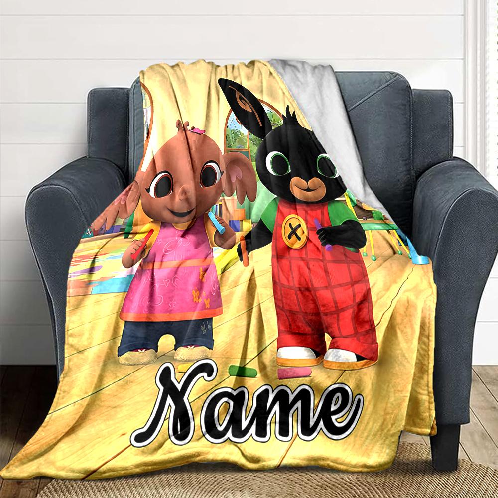 Custom Name Friendship Fun Playroom Party Blanket For Couch Bed Plush Cozy Fuzzy Blanket Super Soft Warm Blankets For Fall And Winter 091611