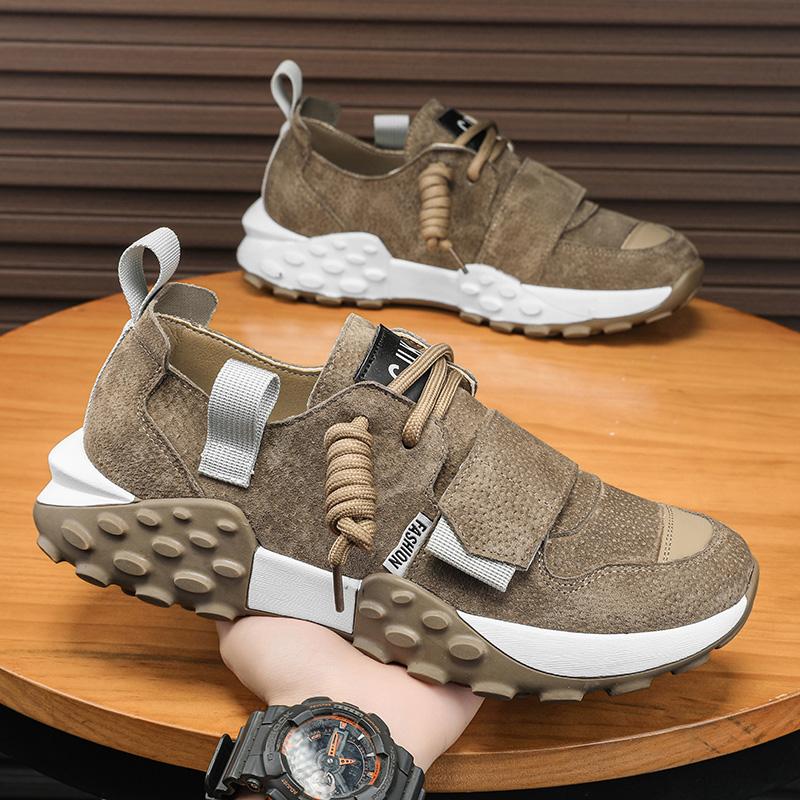 Модная летняя мужская кожаная повседневная обувь на шнуровке — фото 7