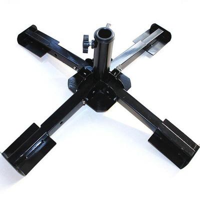 Supporto Pieghevole Retrattile per Albero di Natale in Ferro – Base Metallica Quadrata in Tubo Metallico Bianco e Nero