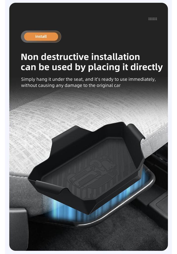 Fits 22-26 Maverick: Under-Seat Storage Organizer Box Interior Trim.