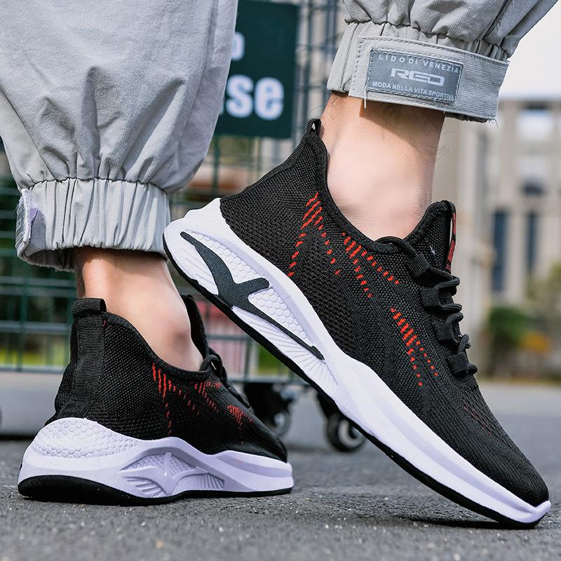 

New men s sports shoes 2025 spring sports shoes casual shoes Korean version breathable fly-woven trendy shoes, men s shoes 39