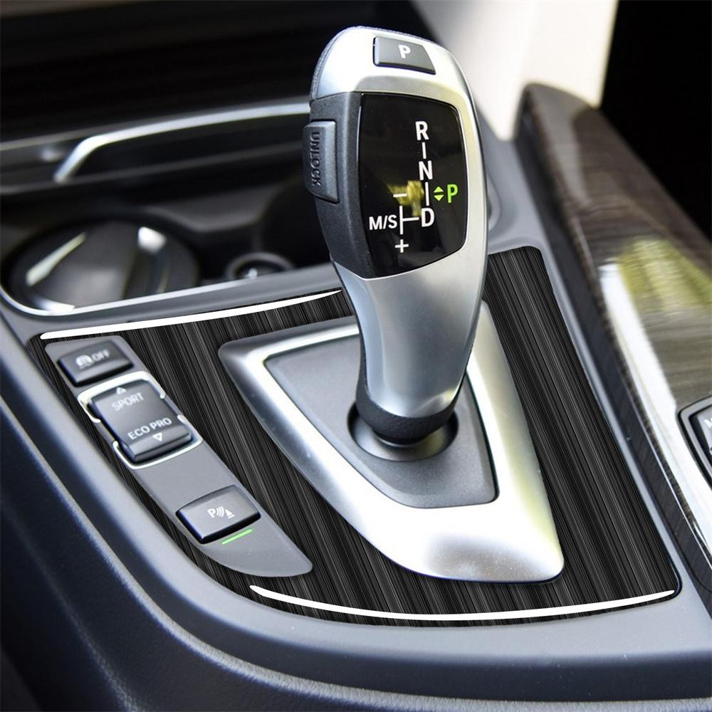 Real Carbon Fiber Car Gear Shift Panel Trim Sticker For BMW 3 Series F30 F34 LHD