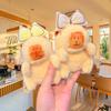 Toy Capybara Plush Pendant Fashion Comfortable Cute Cartoon Bow Figure Chain Key