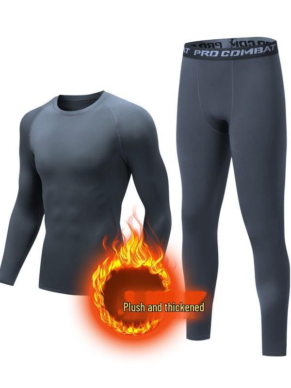 Men's Compression Sports Tights - Warm, Quick-Dry, High-Elastic for Winter Fitness & Basketball.