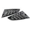 For Ford Mustang 2015-2020 Car Rear Louver Window Side Shutter Cover Trim Sticker Vent Scoop ABS Carbon Fiber Black Accessories