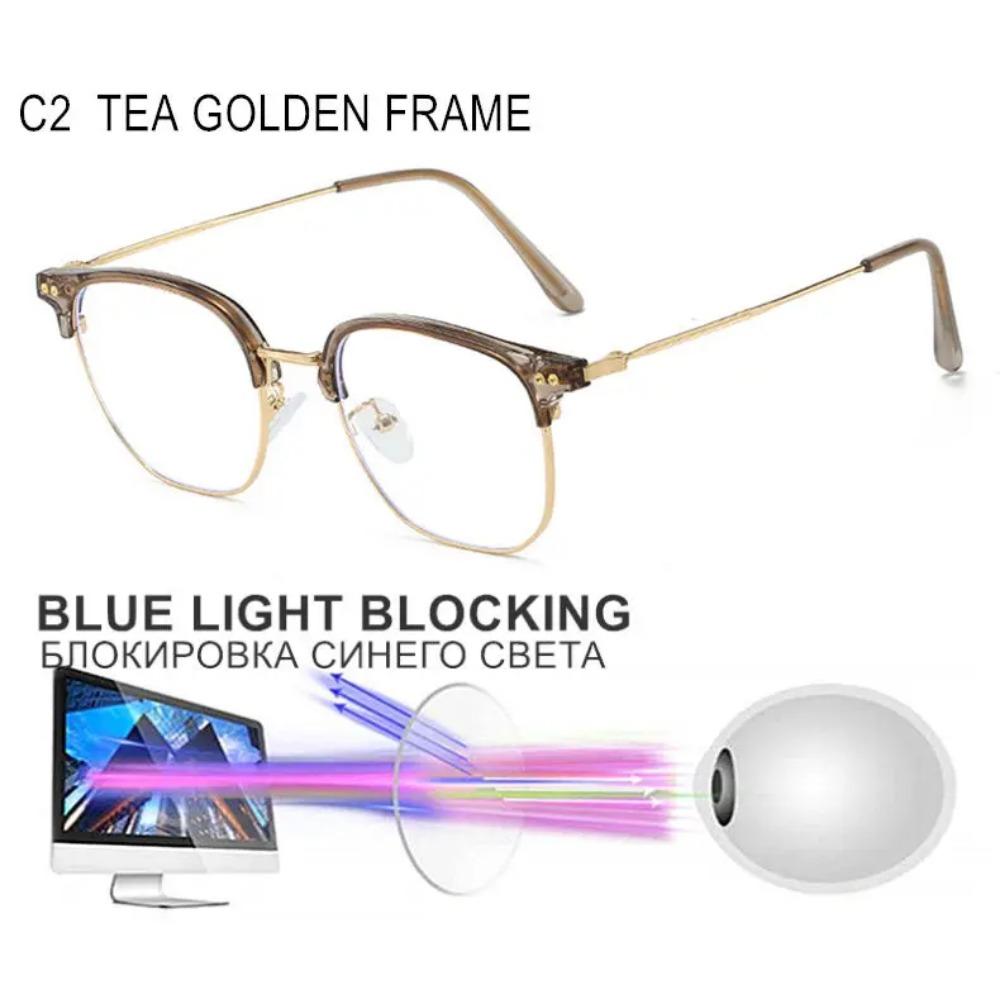 

Очки по рецепту для близорукости от -0,5 до -10 для мужчин и женщин, фотохромные или блокирующие синий свет линзы, настраиваемые при астигматизме F025 INDEX 1.67 CUSTOM