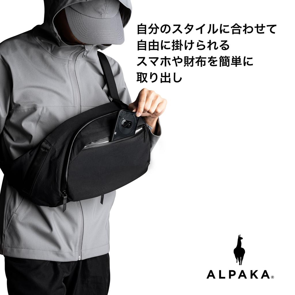 ALPAKA Metro Crossbody Umhängetasche, 7,5 l, Körpertasche für die linke Seite, Sling Bag, Ein-Schulter-Tasche, Passend für 11-Zoll-Tablets, YKK-Reißverschluss, Erweiterbare Flasche