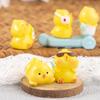 Cute Little Yellow Chicken Animal Micro Landscape Ornaments Resin Figurines Miniatures Doll Home Decorations Desktop Accessories