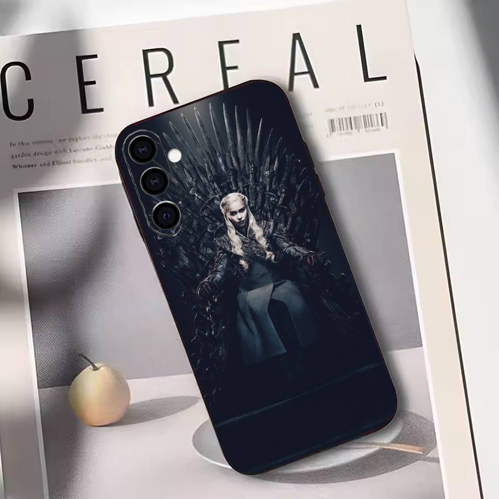 Game Of Thrones-Dragon Mother Thrones Phone Case For Samsung Galaxy A73,A72,A71,A70,A53,A52,A51,Others Soft Black Cover