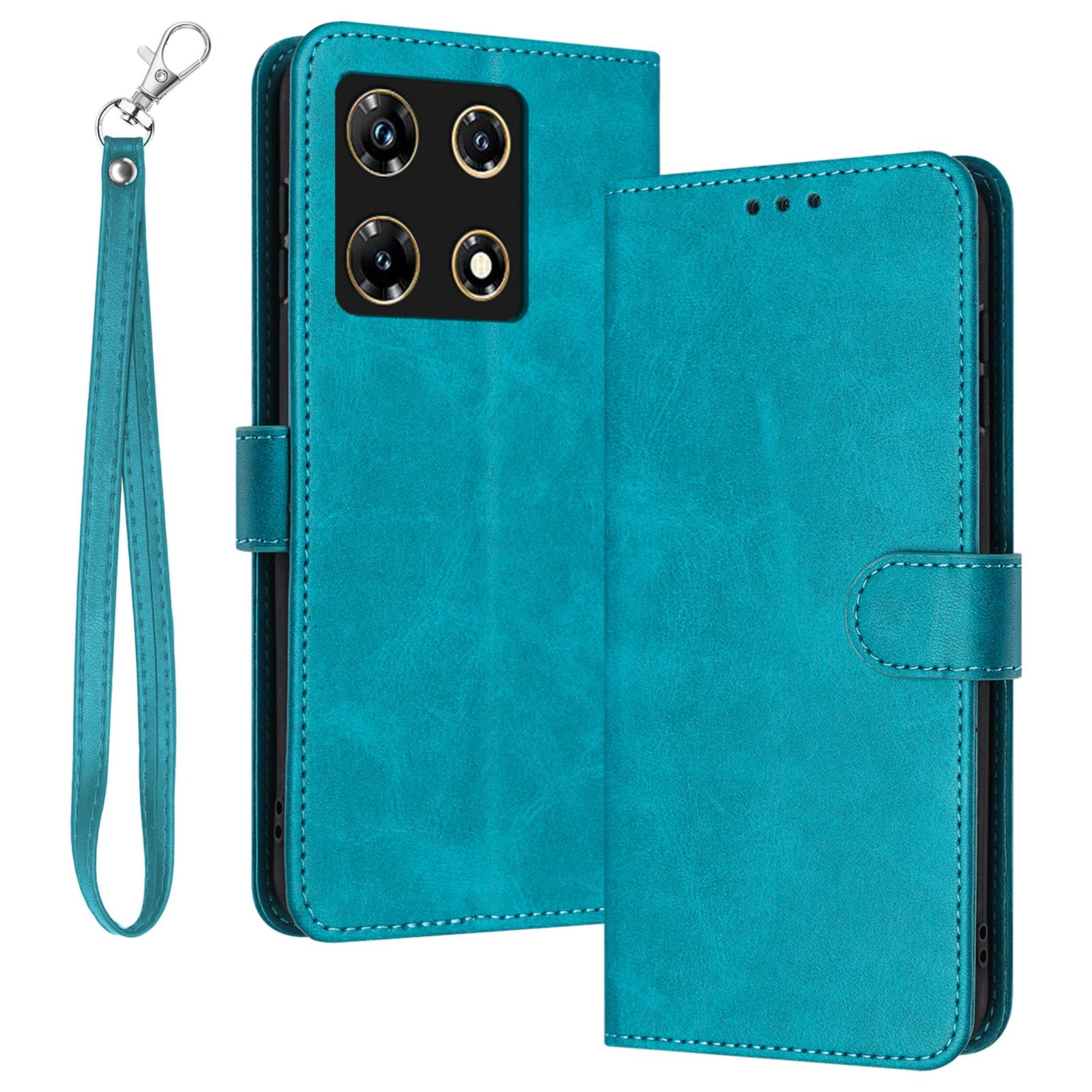 

For Infinix Note 30 Pro 4G Case Folio Flip Leather Wallet Phone Shell Full Protection Protective Cover with Strap Green