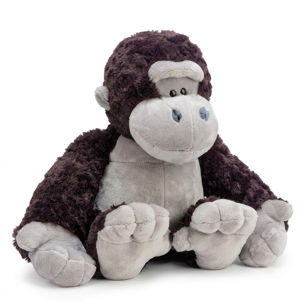 Gorilla Plush Toy, Chimpanzee, Monkey, Large Animal, Nap Pillow, Cushion, Cute, Memory Foam, Gift, Comforting Toy, Hugging Pillow, Stuffed Animal,