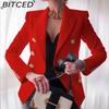 BITCED Women's Fall/Winter Solid-Color Fashionable Casual Blazer Jacket