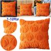 1-10Pcs 45x45CM Pumpkin Fall Decorative Throw Pillow Covers Soft Autumn Plush Accent Couch Cushion Cases for Halloween Decor