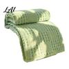 Decorative Textured Throw 3D Waffle Checkered Blanket Solid Color Milk Fleece Plush Lightweight Warm Soft Cozy Cover for Couch Bed Office Naps