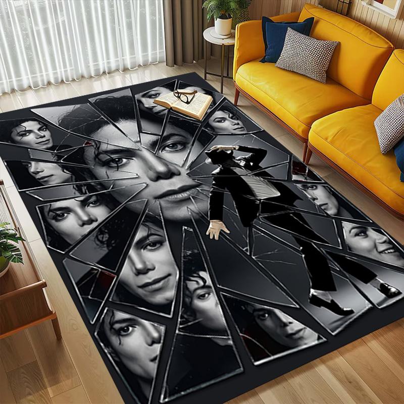 Tappeto Antiscivolo per Soggiorno Michael Jackson Tappeto Morbido per Camera da Letto Sala Giochi Stanza dei Bambini Divano Ufficio Decorazione Casa Zerbino