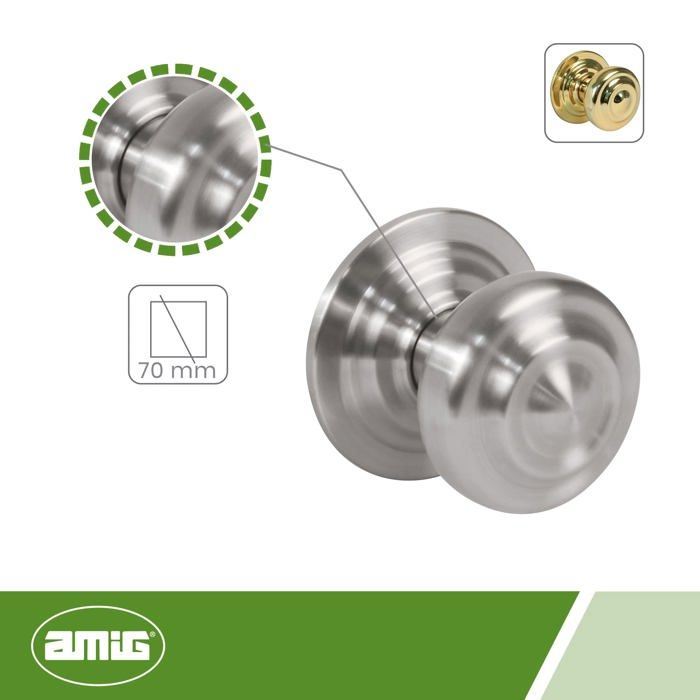 Poignée de porte - amig - 7341 - rectangulaire - gris - 9x9x8 cm