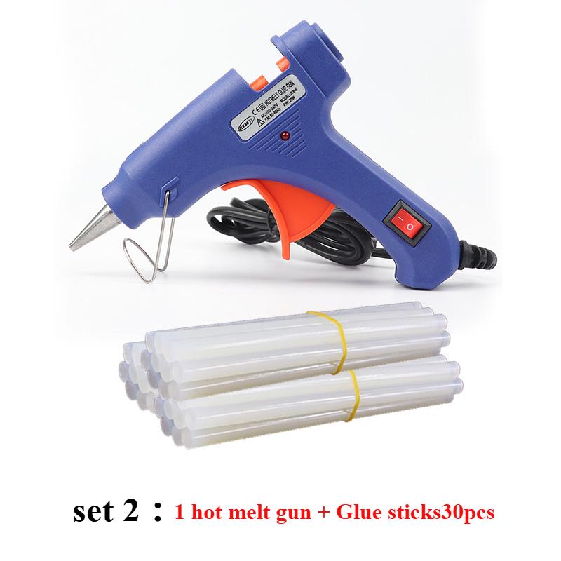 20W Hot Melt Gun Handmade DIY Accessories Children Hot Melt Seal Fire Glue 7 Mm Caliber Household Hot Melt Gun Set Home Repairs