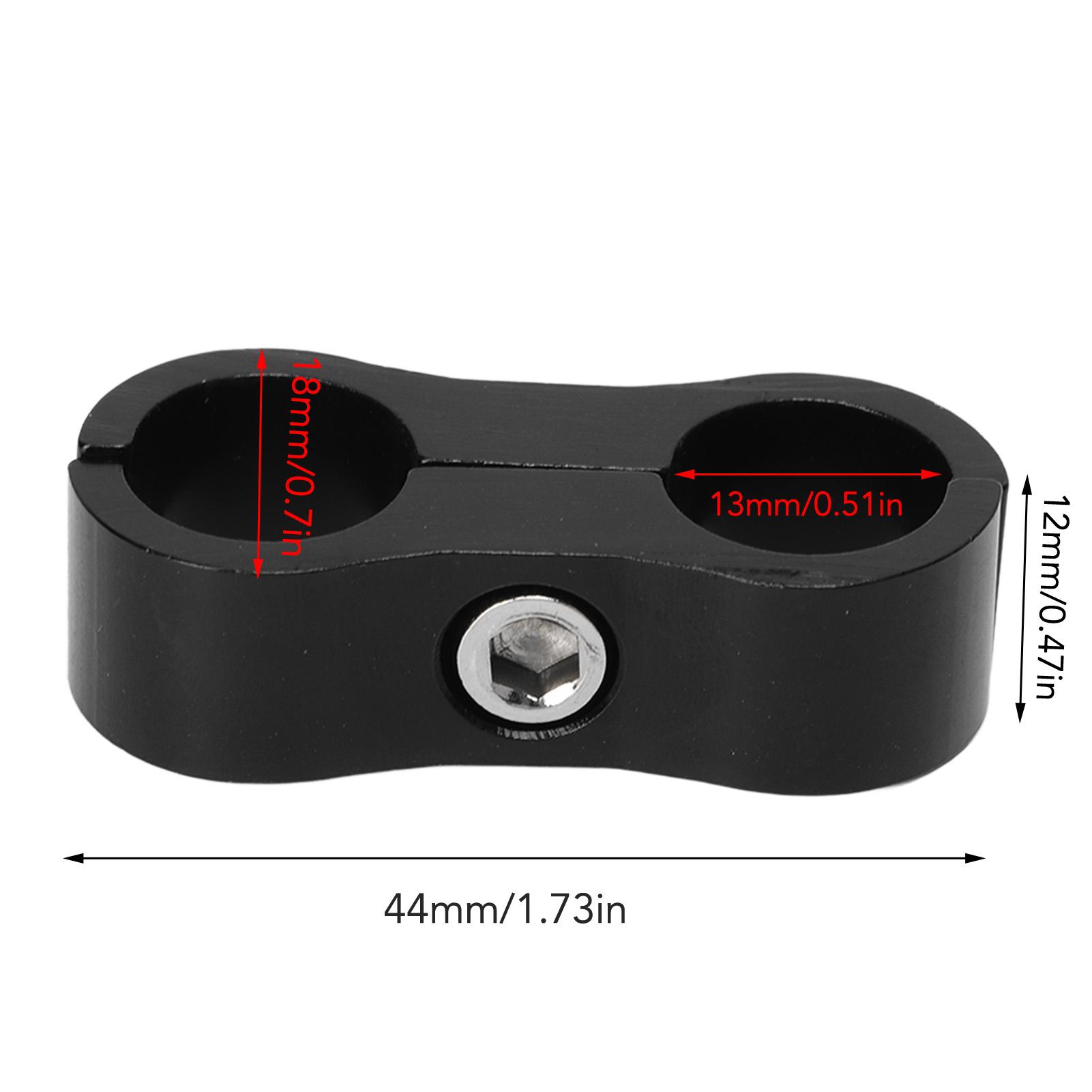 

10 шт. 6AN Разделитель шланга Зажим Алюминиевый сплав Разделитель топливной линии для 3/8 Топливных, масляных, тормозных линий, Фитинг-соединитель для водопроводной трубы