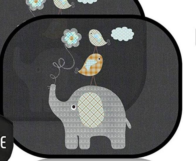 Parasol Lateral para Ventana Interior de Coche Pegatina Estática de Dibujos Animados con Logo