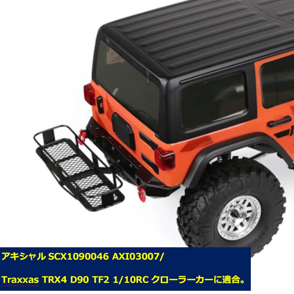 Luggage Carrier for RC Roof Model Truck Luggage Compatible with Axial Traxxas and Scale RC Crawler Cars Hitch-Mounted Racks, Cargo, Basket,