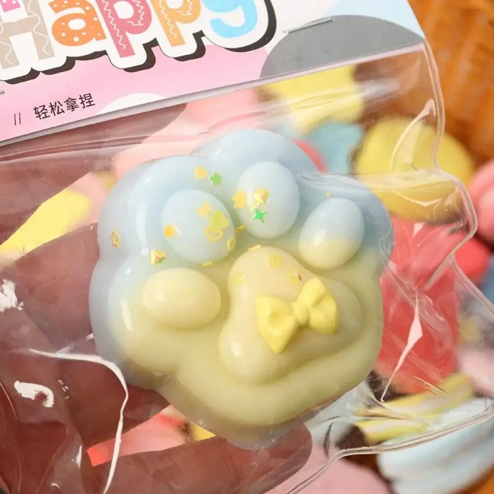 Taba Squishy Toy Mochi Squeeze Cake Toy Cute Cat Foot Antistress Stress Relief Fidget Toy For Adult Kid Slow Rebound Sensory Toy