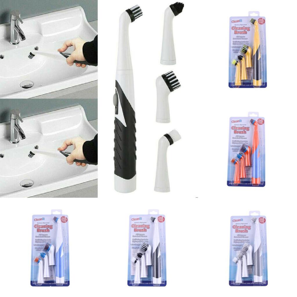 Cleaning Scrubber Super Electric Brush House Help Kitchen Bathroom 4 In 1